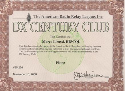 DXCC Award SSB/ Phone